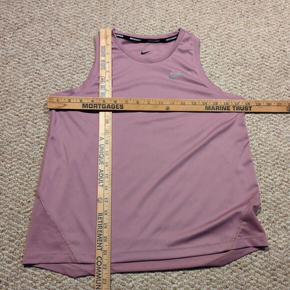 Nike Running Dri Fit Tank Top Womens Small Mauve Pink Gym Vented Active - Picture 2 of 7